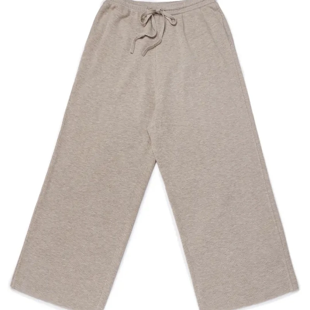 冰爽丝滑夏季百搭款女士丝羊绒九分裤宽松舒适高级阔腿裤长裤裤子