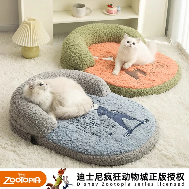 疯狂动物城系列尼克朱迪宠物床猫四季通用睡觉垫子犬猫通用