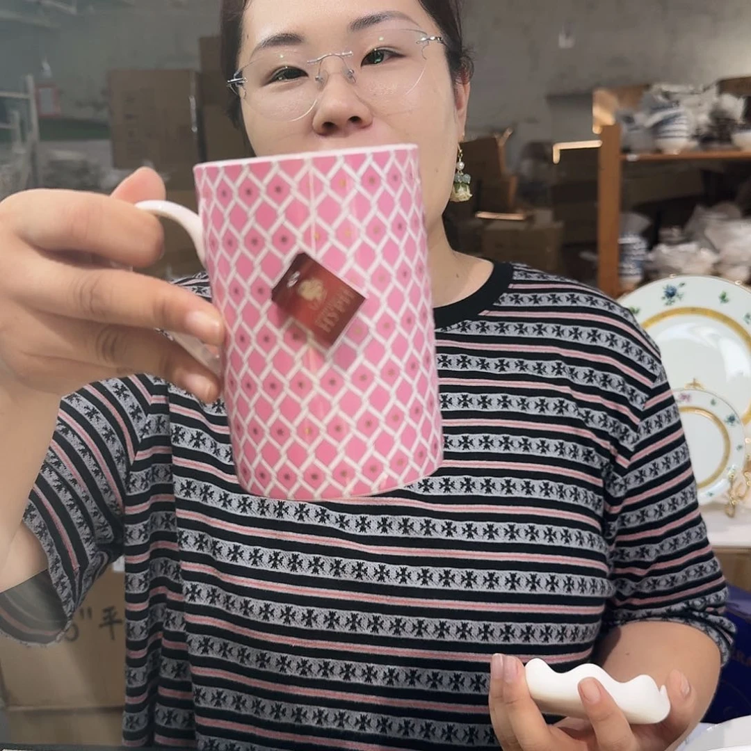 瓷马克杯420ml一个外贸骨瓷