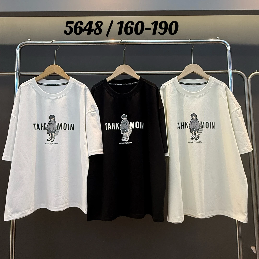 【5648-白色】潮品圆领T恤