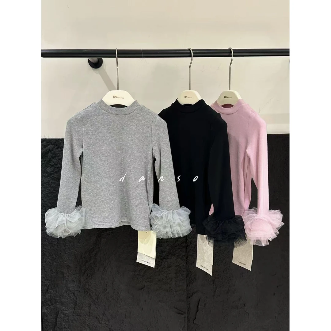 女童圆领柔软舒服百搭打底衫