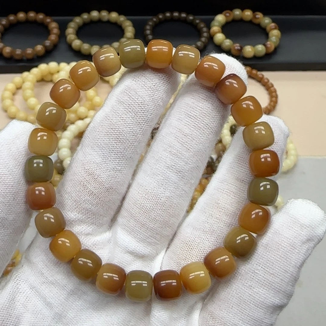 手串菩提根/象牙果8*9 花皮多宝 5年