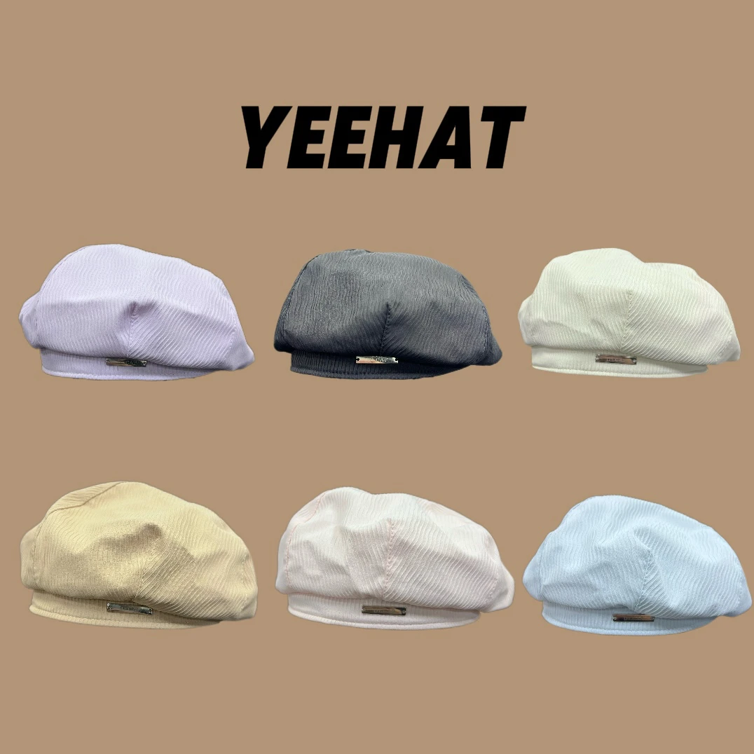 【YEEHat】设计贝雷帽女英伦复古文艺画家春秋帽子百搭八角帽子