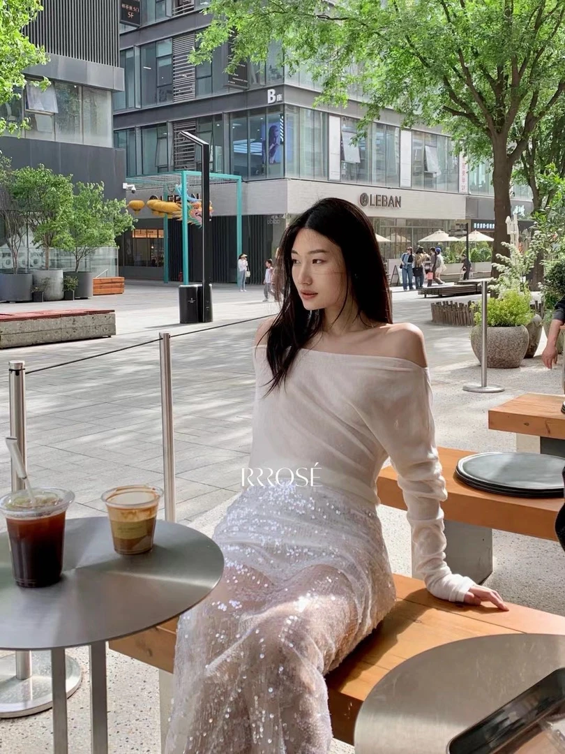 RRROSE纯欲斜肩上衣