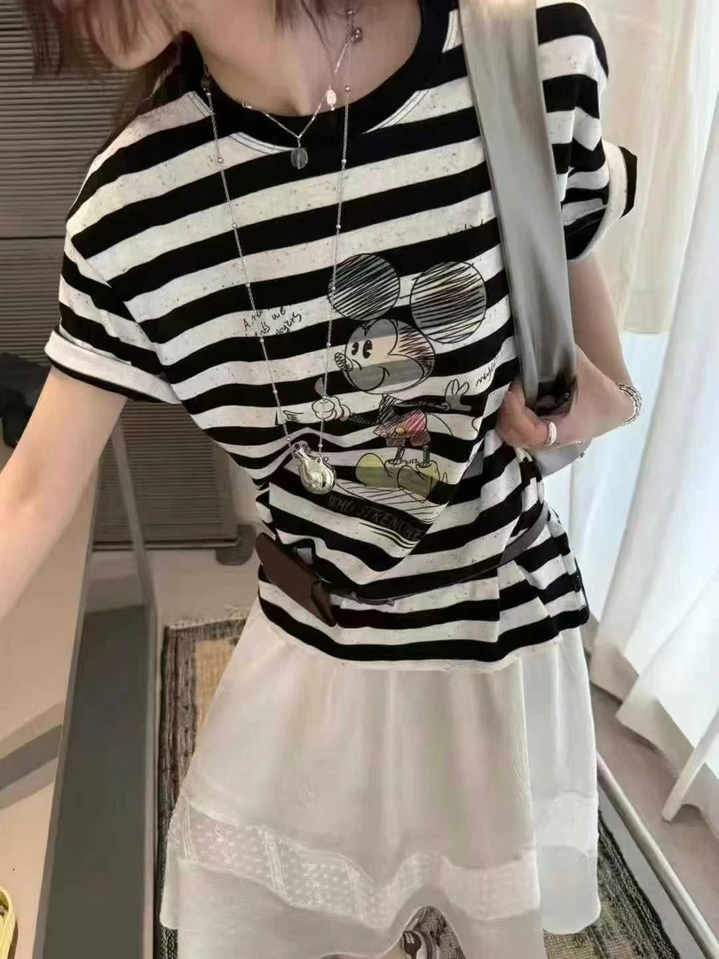 2381#条纹米奇T恤