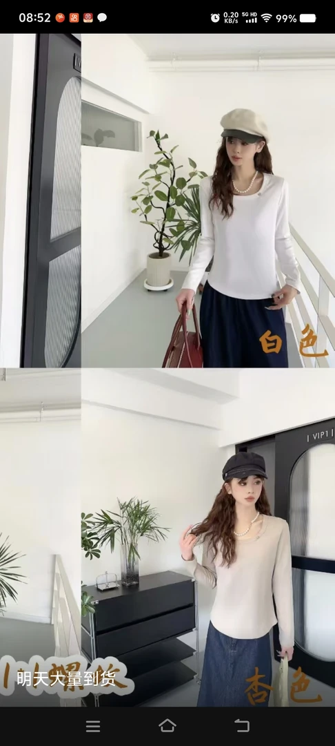 春款圆领针织打底衫时尚百搭款