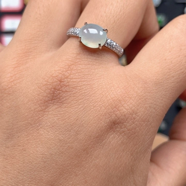 翡翠未镶嵌戒指戒指