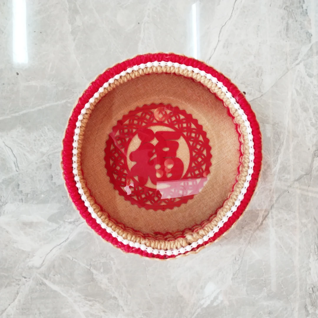 麻绳手工编织零食盒