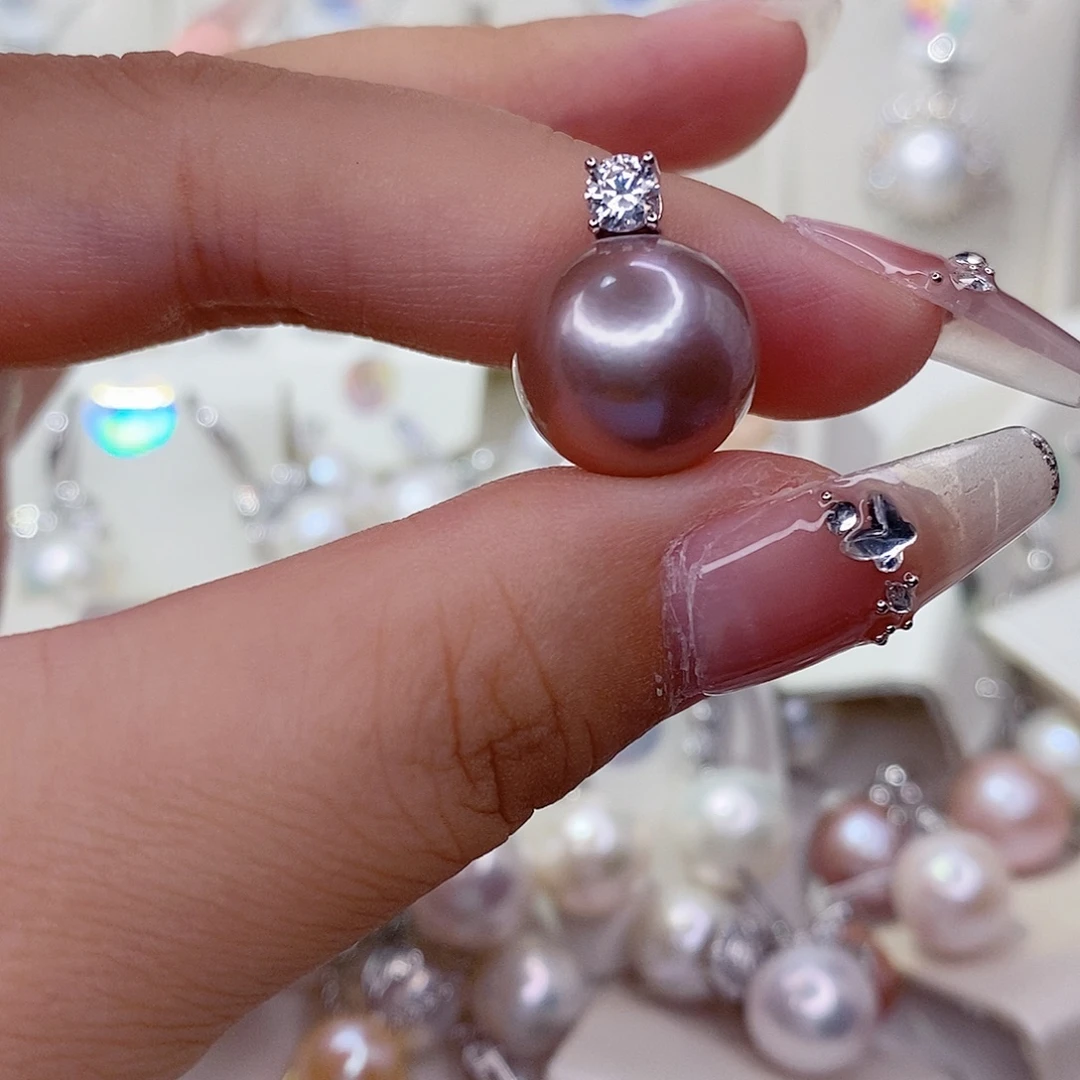 吊坠(赠链)银S925镶嵌淡水珍珠13➕