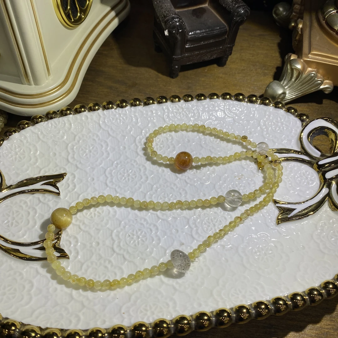 D505-高品质天然发晶设计款三圈手链-多样性发其一