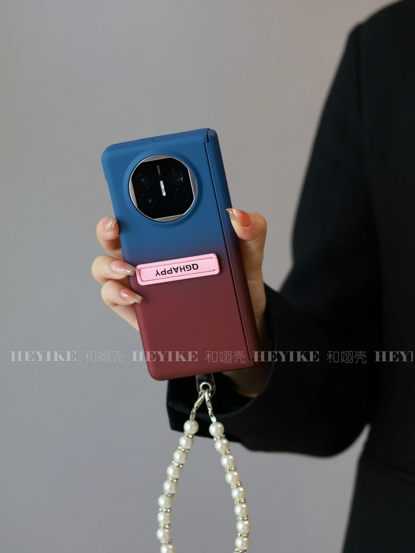 高级感渐变晕染适用荣耀magicv5折叠手机壳vivoxfold5华为mateX6