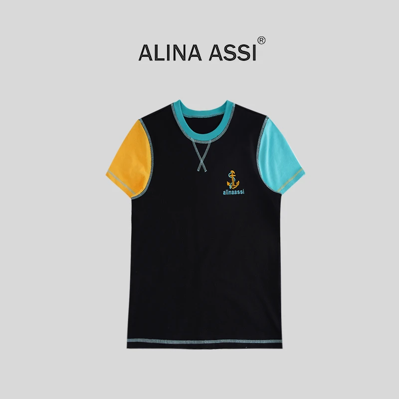 【糯米姐】2025春夏新款百搭时尚T恤简约显瘦短袖上衣YMF603