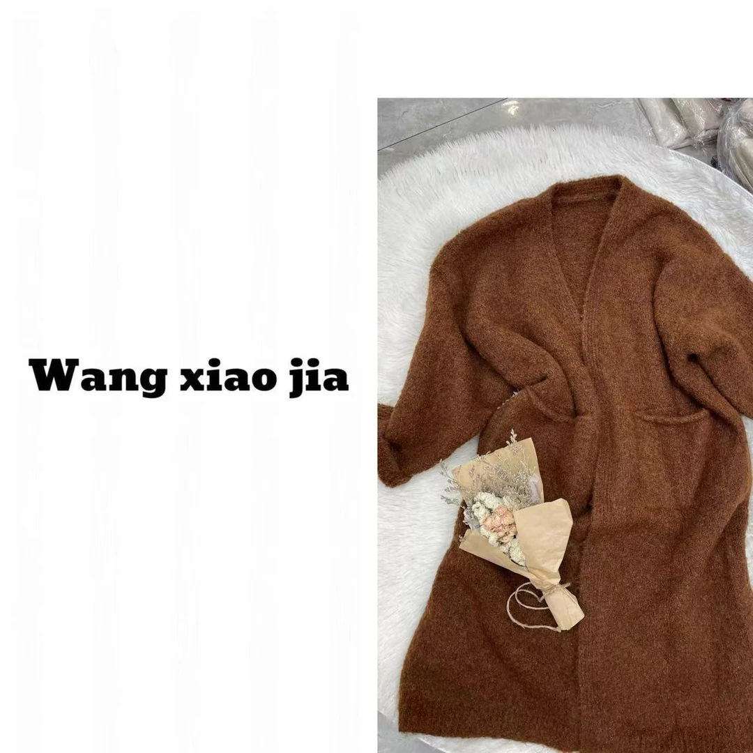 【王晓家】秋冬新款长款针织外套