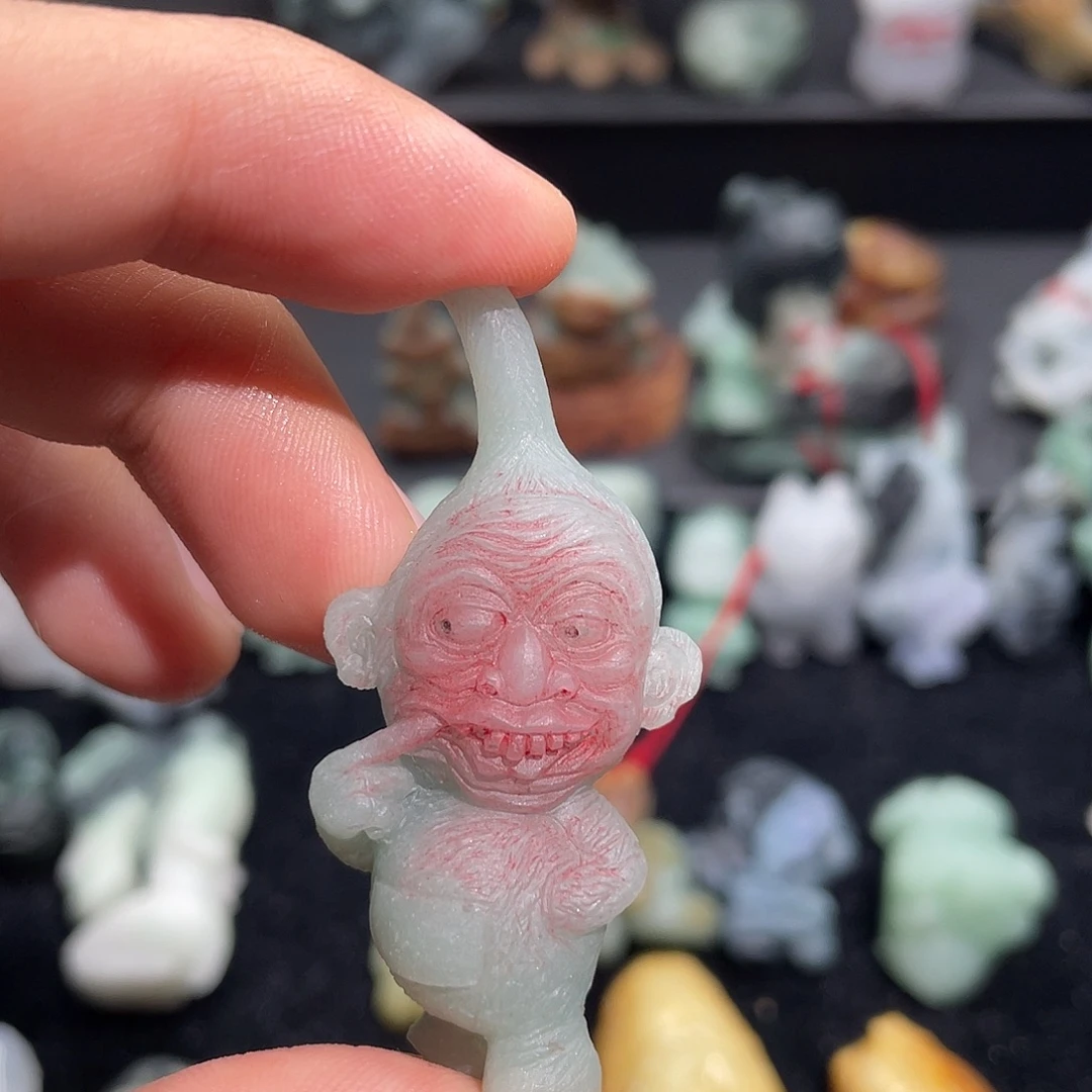 观***心颈饰未镶嵌翡翠天线老表