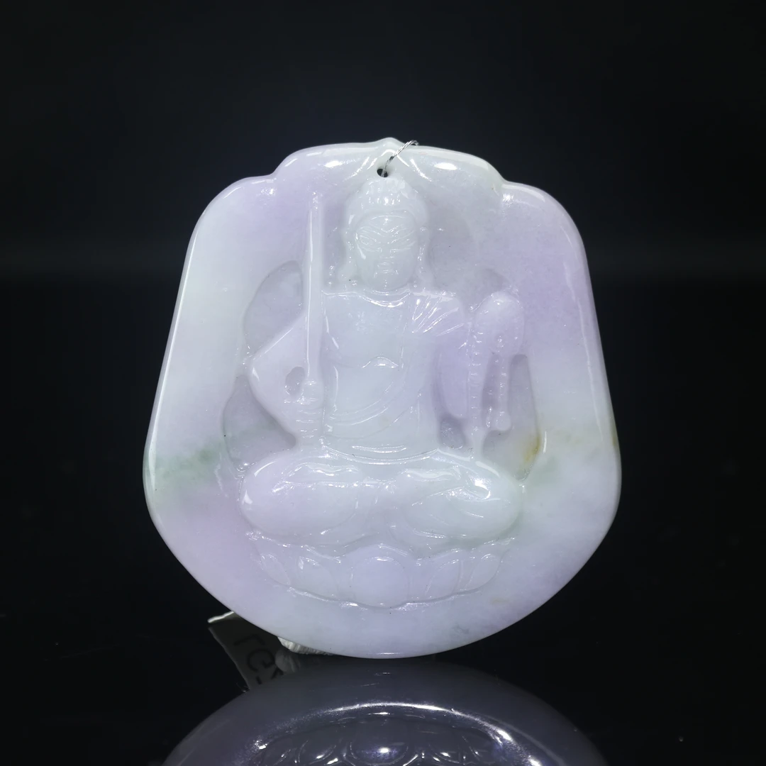 5天然缅甸翡翠A货春彩不动明王/500245/上海嘉禾拍卖