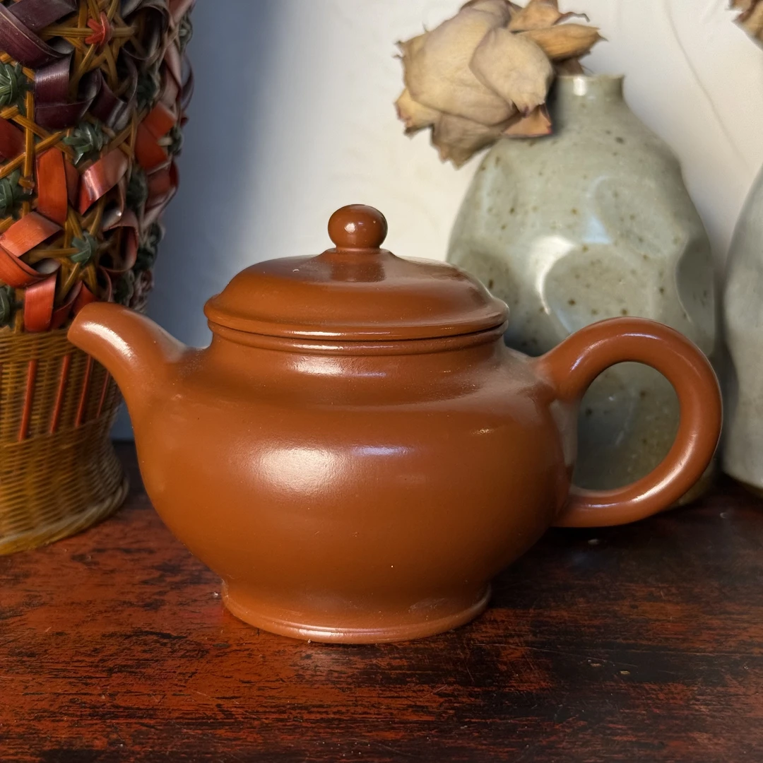 小煤窑红卫朱泥小品大亨掇只紫砂壶