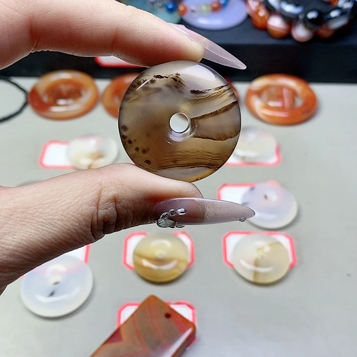 玛瑙/玉髓吊坠(不含链)未镶嵌晶**品