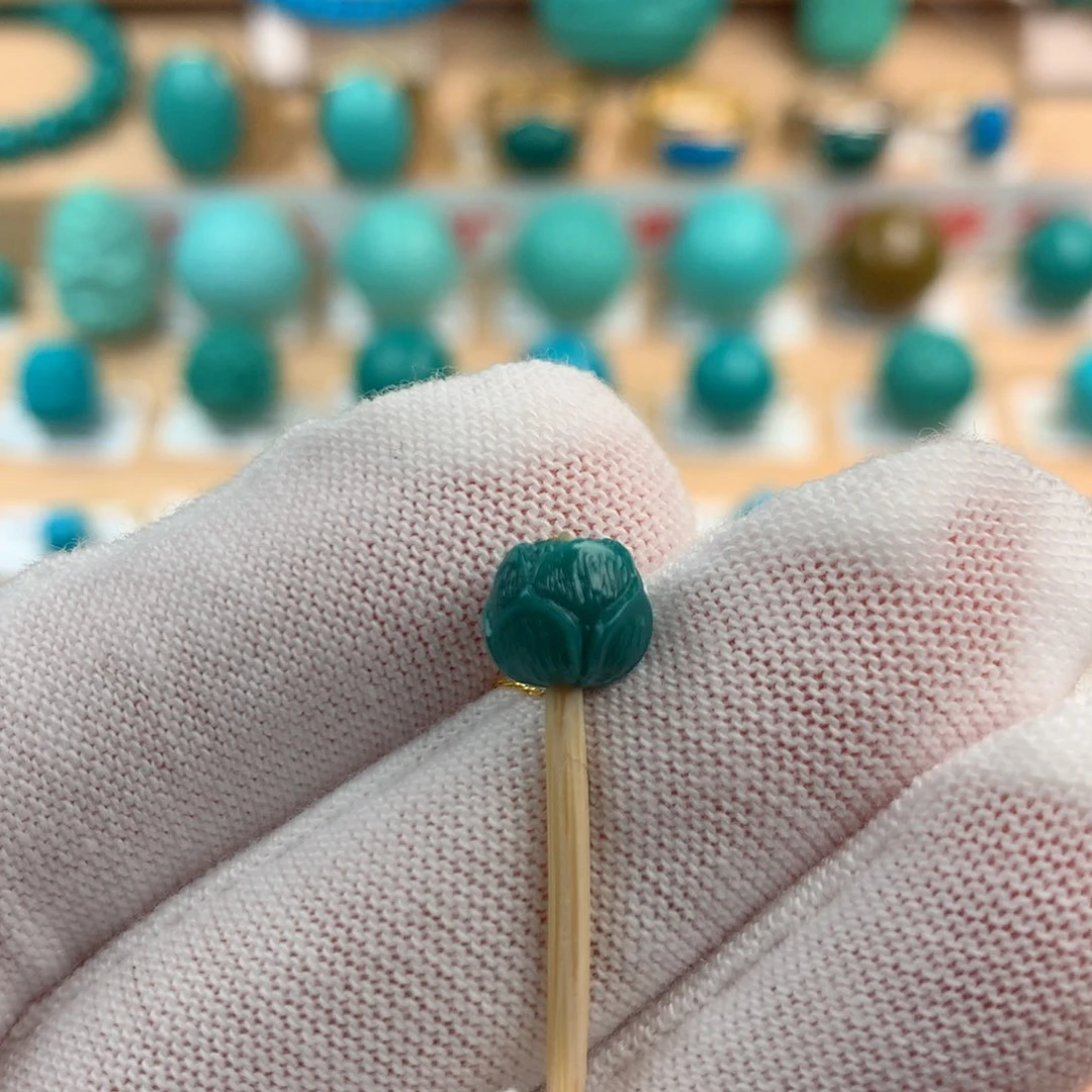 绿松石未镶嵌配饰7.5-6.5mm