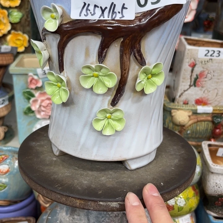 紫砂花盆粗陶材质多肉花盆