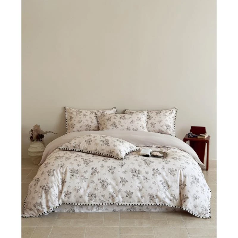 【优质家纺】打版新款 复古轻奢款长绒棉纯棉蕾丝花边四件套—雷雅