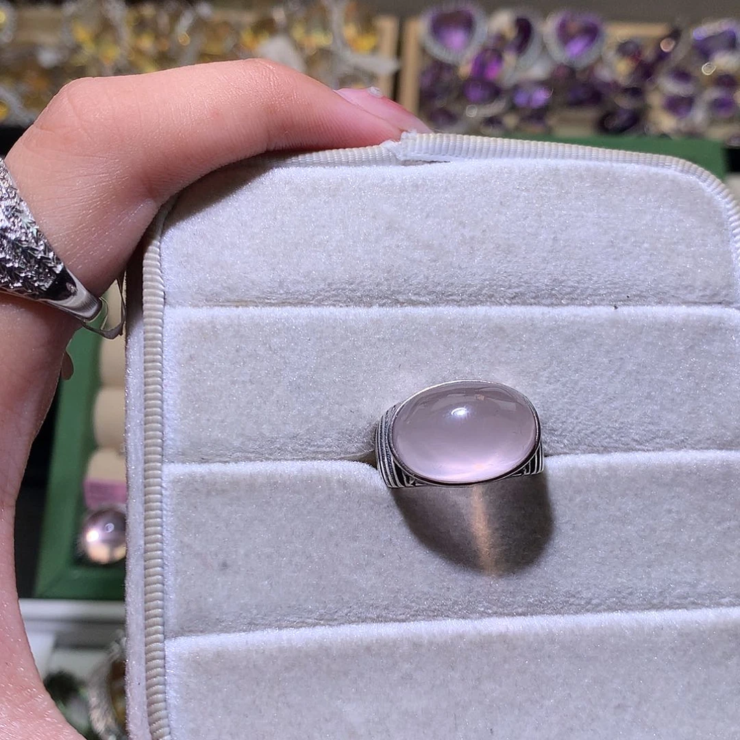 *****烟晶戒指银S925镶嵌