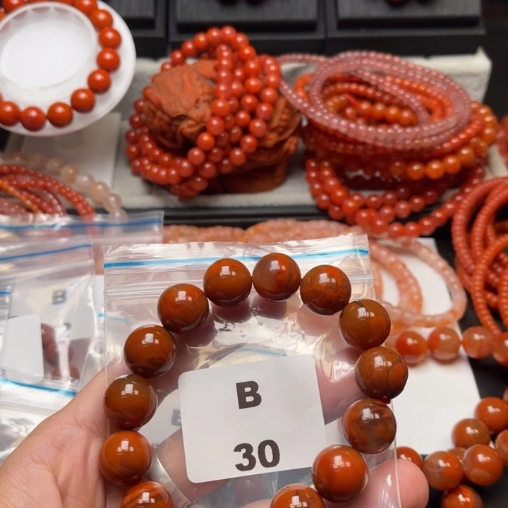 未镶嵌多样性发货默认微瑕称重14m m南红玛瑙