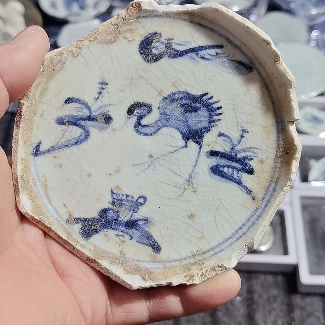 瓷片青花影青杯垫满五十包邮