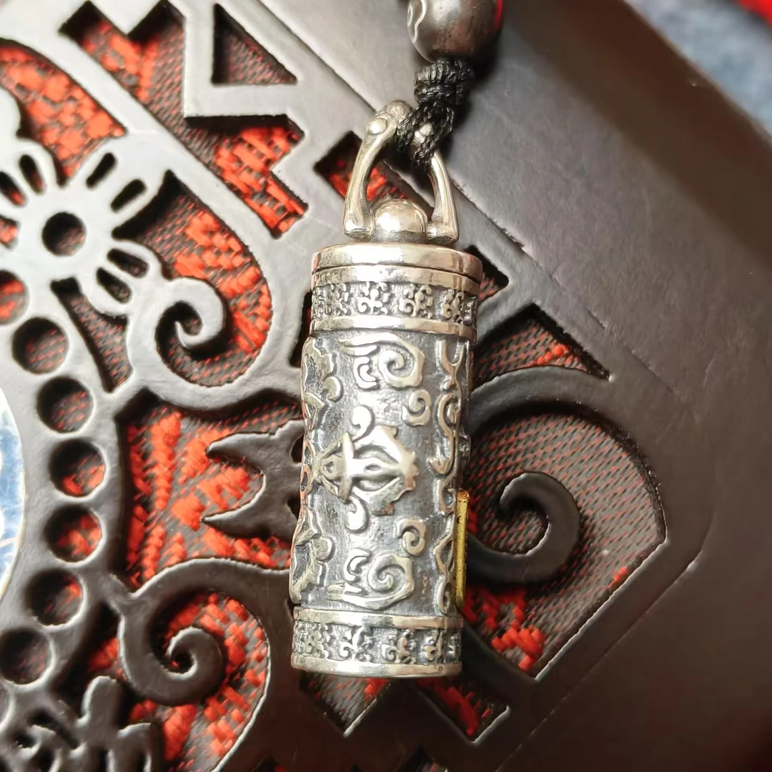 吊坠925银 六字金刚锤银吊坠