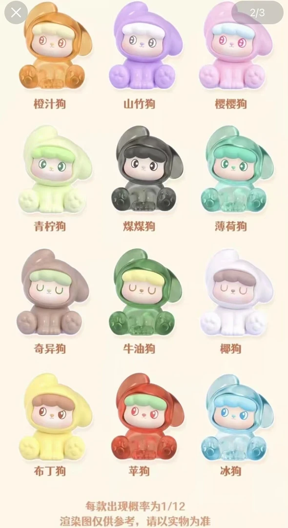 11歪头小狗系列萌粒盲盒道具娃屋