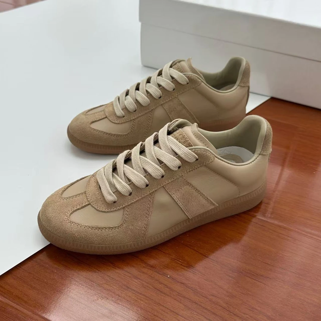 男女同款白鞋拼色百搭板鞋厚底时尚休闲鞋阿甘德训鞋鞋休闲鞋圆头