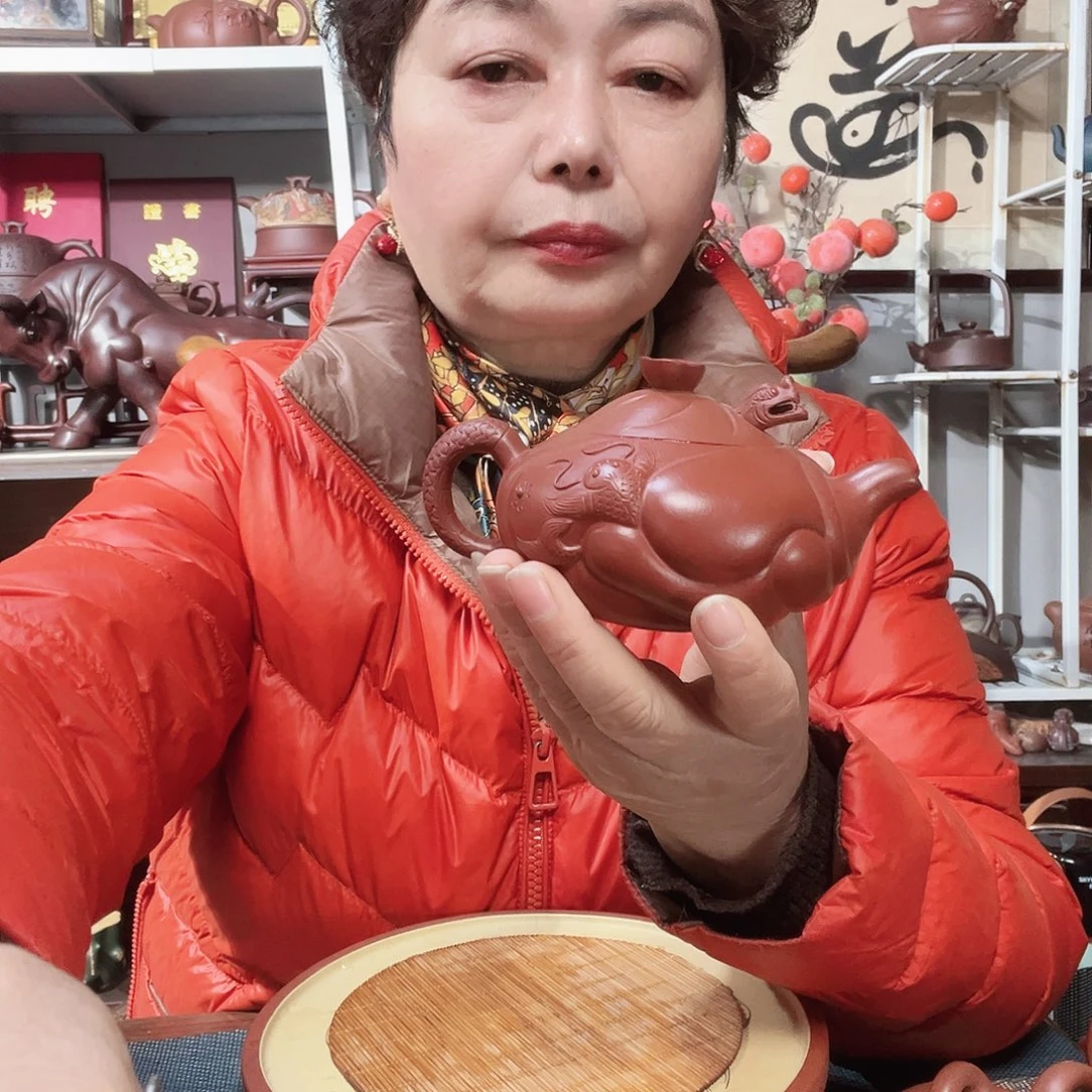 忠***茶壶朱泥原矿紫砂壶