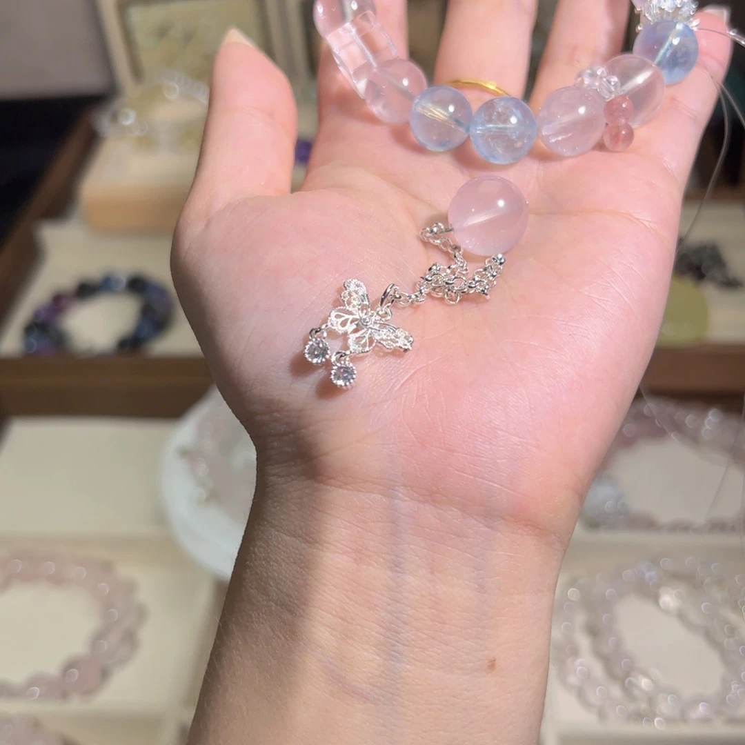 水晶手链未镶嵌天然水晶默认微瑕