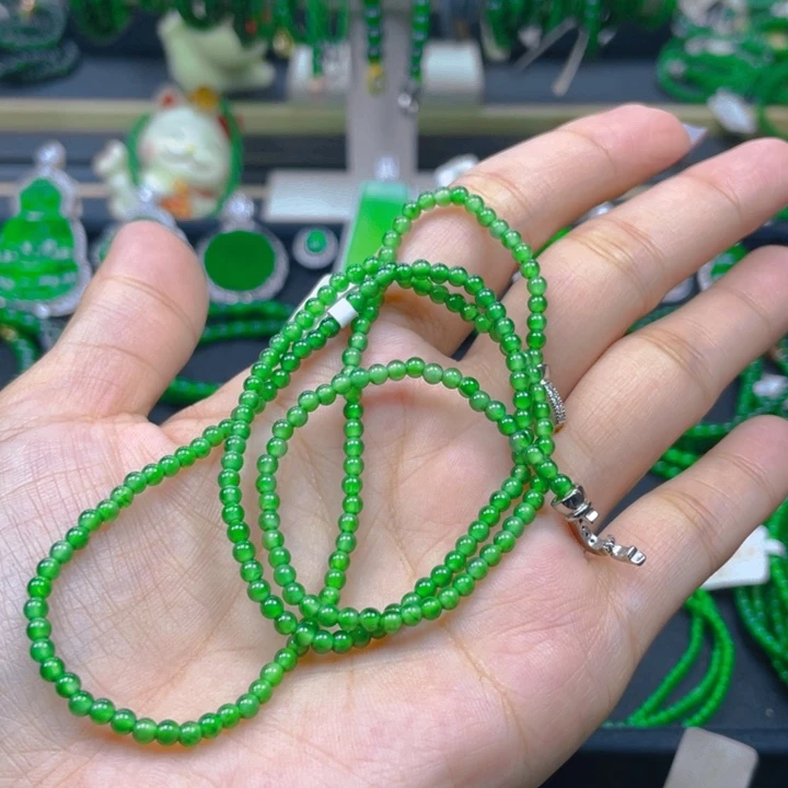 翡翠未镶嵌颈饰项链3