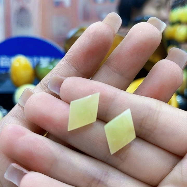 琥珀银S925镶嵌颈饰耳环