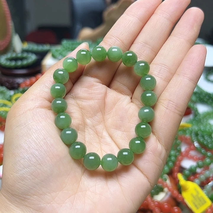 手链未镶嵌和田玉（碧玉）