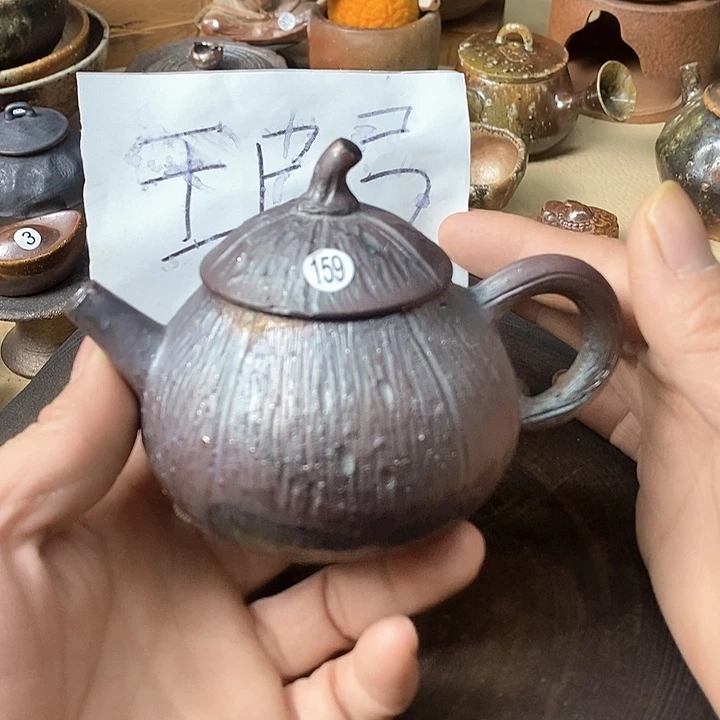 杯手工粗陶、柴烧茶器