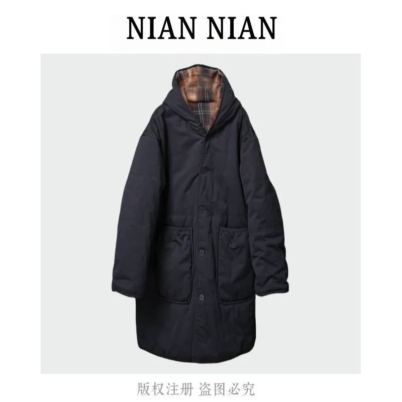 【浪漫迷离】年年2025新款冬季中长款百搭气质洋气简约外套棉衣