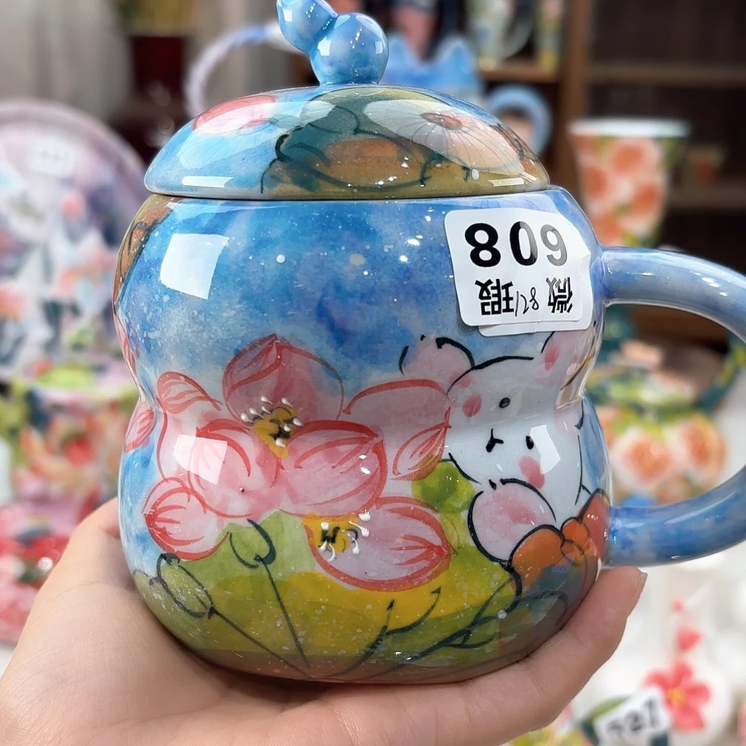 景德镇手绘高温釉下彩陶瓷茶具