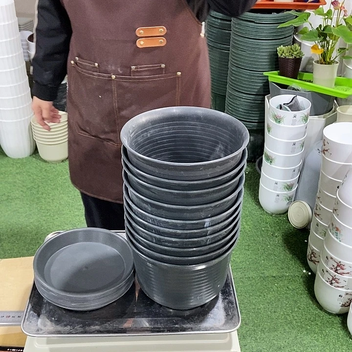 矮陶口18高12.5黑色带拖10个