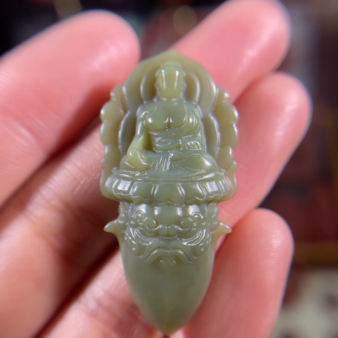 玛瑙/玉髓未镶嵌盐源料金刚橛无相佛39*19.7不退不换