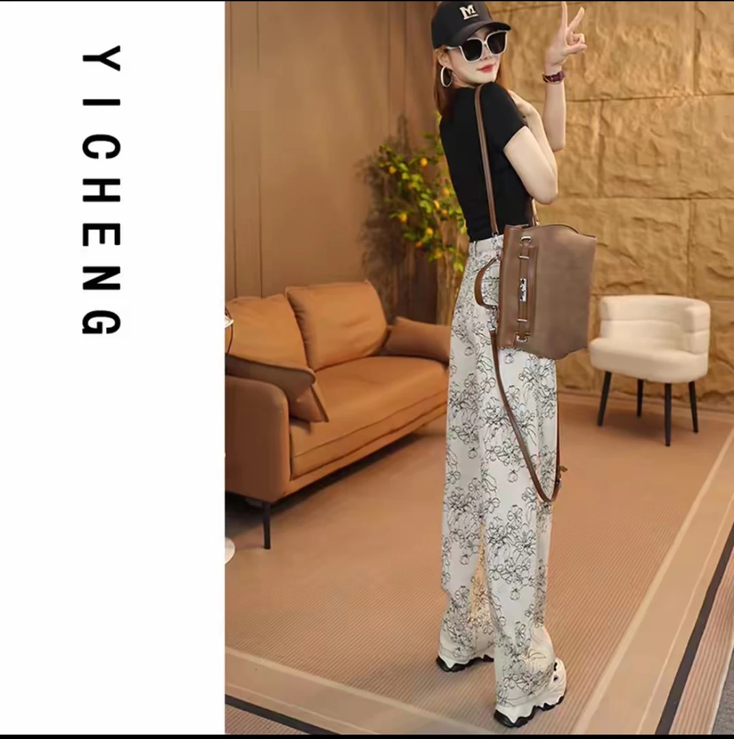 【月月专属】20253D重工提花牛仔裤女夏季高腰百搭窄版小弯刀30031#