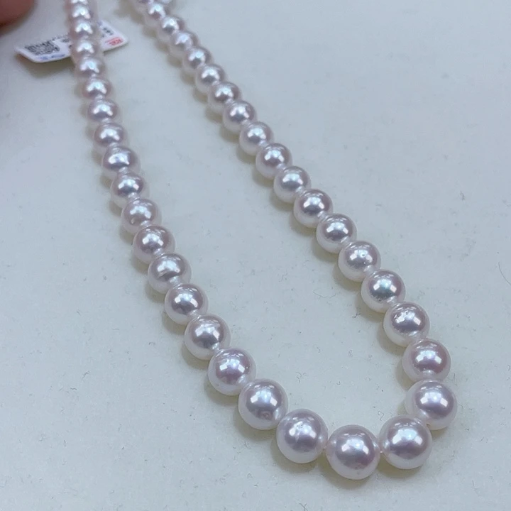 淡水珍珠7.5/8.5爆亮流光溢彩极强光银S925镶嵌