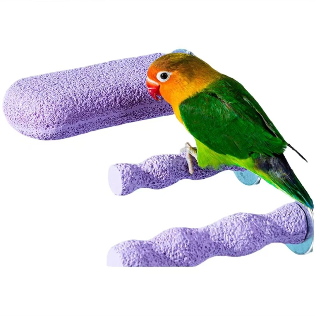 鹦鹉磨爪站台玩具站杆磨牙磨嘴器鸟笼站台配件小鸟类解闷用品