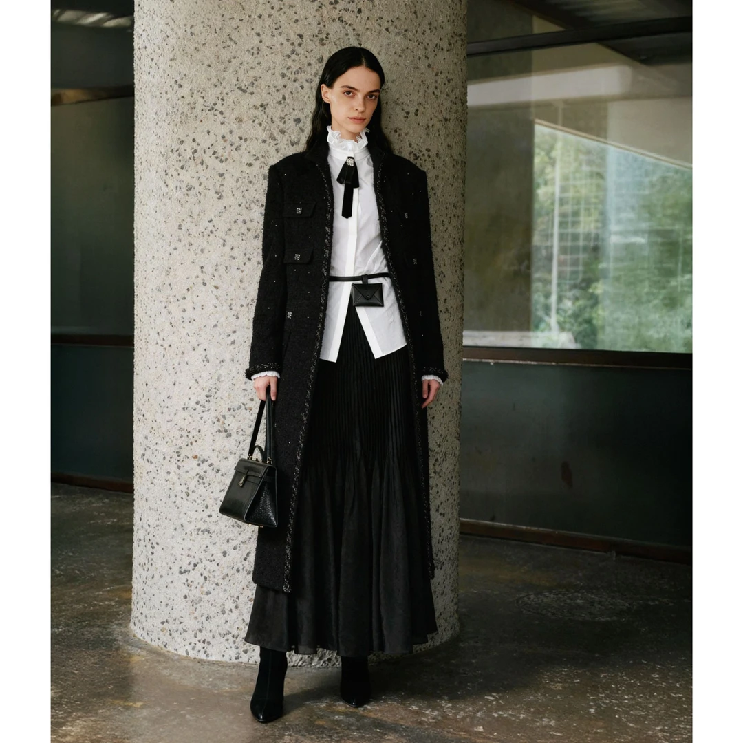 LYNEE x TORIL【摩登都市】黑标 CONSINEE羊驼毛香风大衣TGD2FAW039