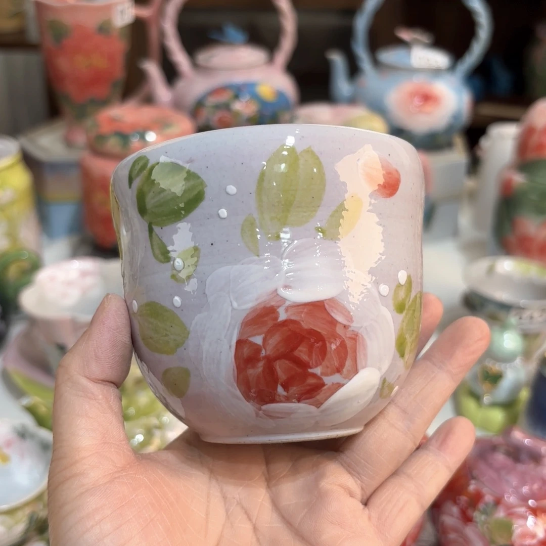 景德镇手绘高温釉下彩陶瓷茶具