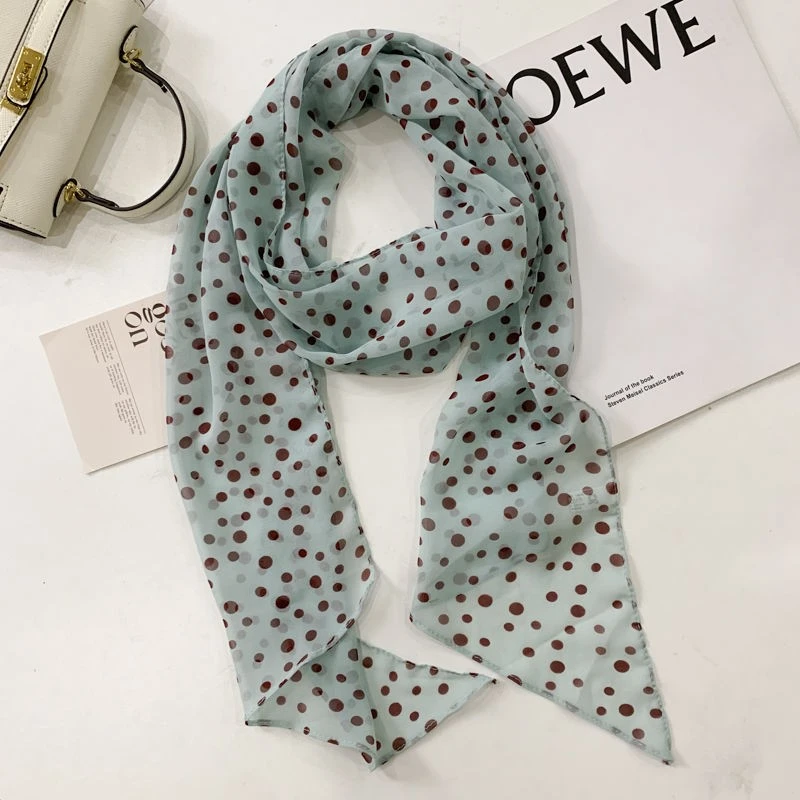 法式波点长条丝巾女2025新款秋冬季时尚系脖高级感百搭多用护颈丨