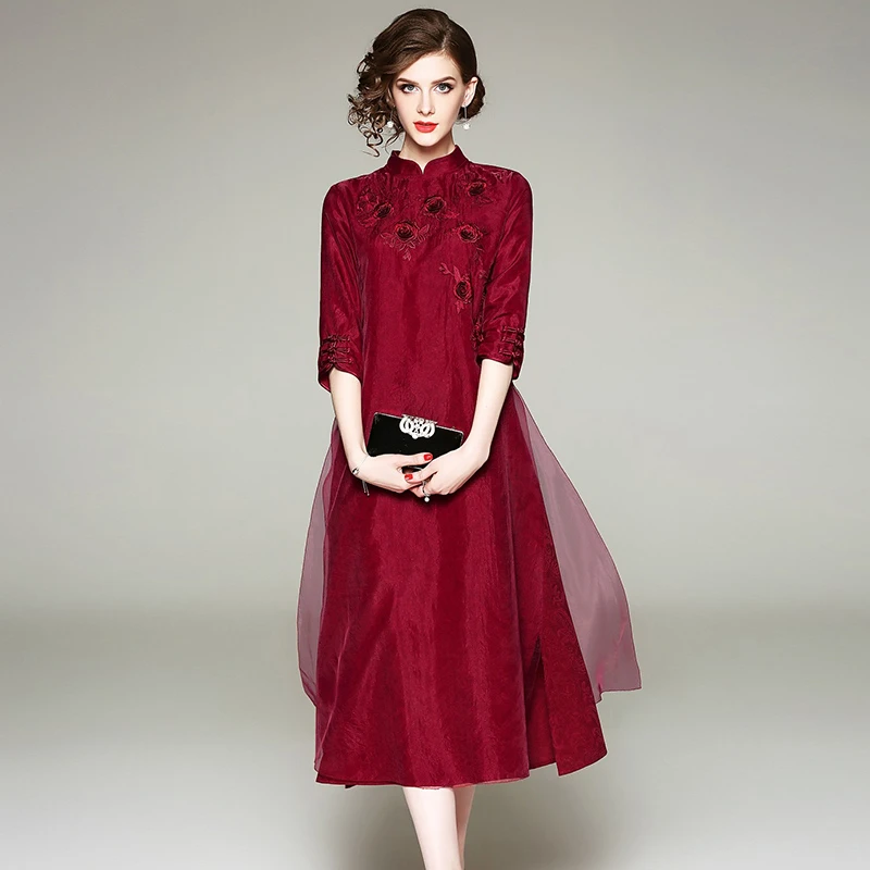 新娘婚礼妈妈年轻夏季旗袍新中式喜婆婆妈妈装2025新款爆款