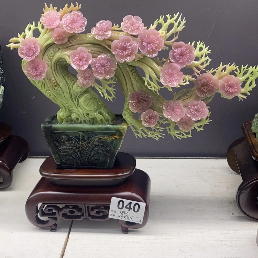莱***司玉家居摆件梅花摆件
