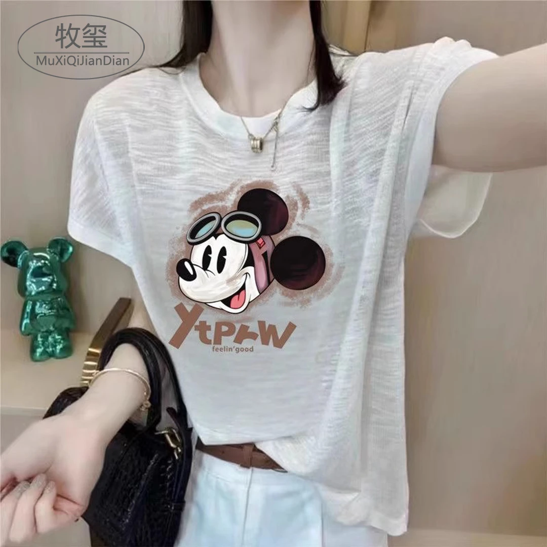 胖MM超大码t恤雪花棉短袖T恤女夏季新款宽松显瘦遮肚百搭上衣潮