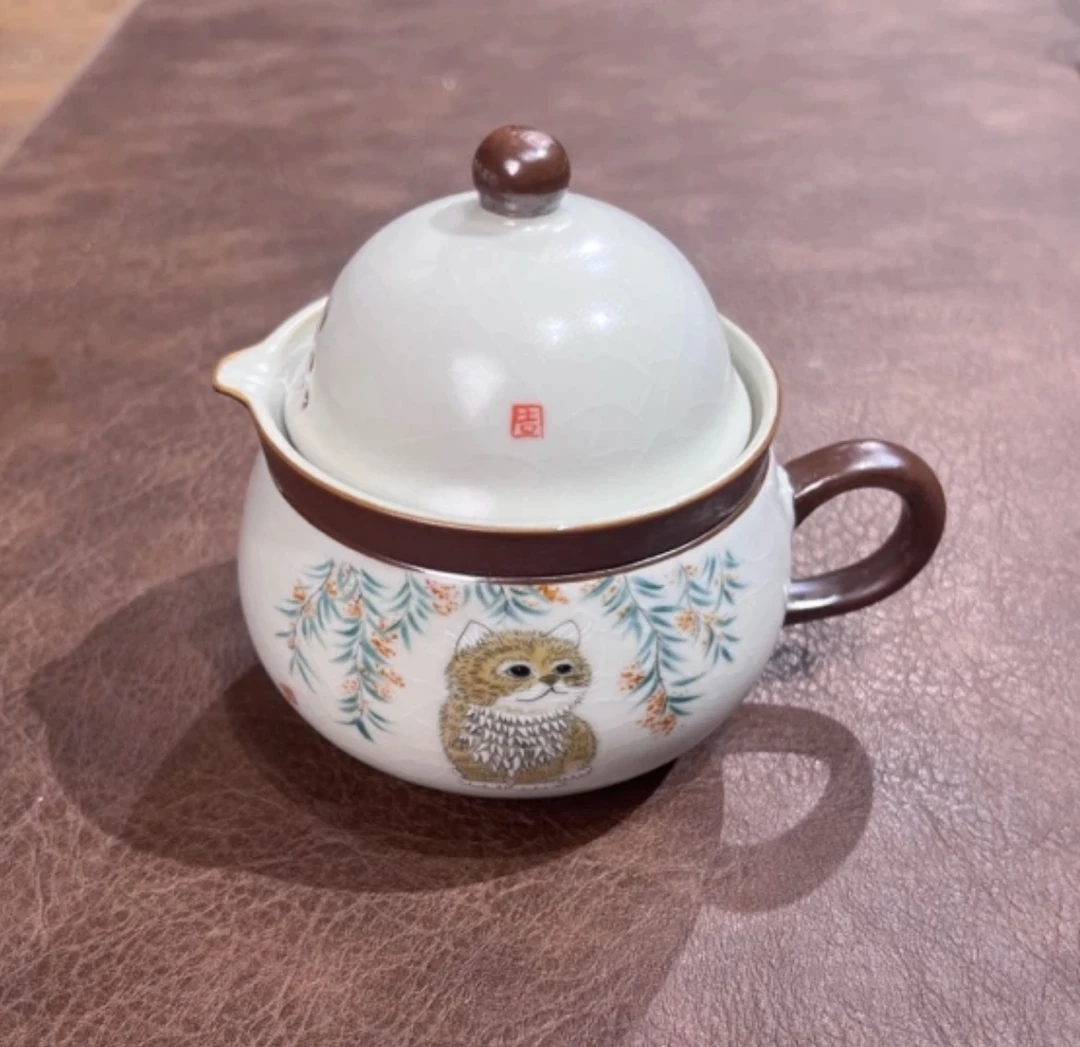 大海茶器@@YS403-一人饮猫咪旅行茶具